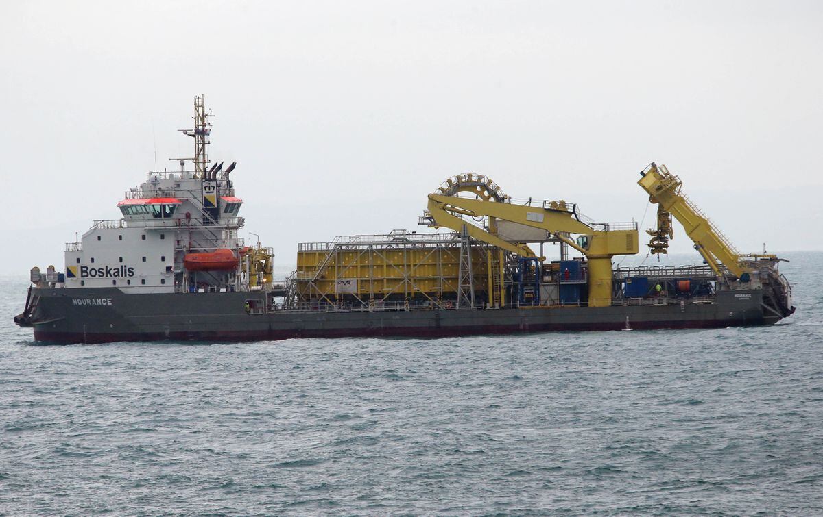 The Ndurance was is in Guernsey to repair the undersea cable link with Jersey in 2015. (24253282)