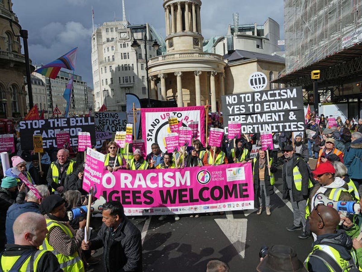 Protesters take to streets in anti-racism demonstration