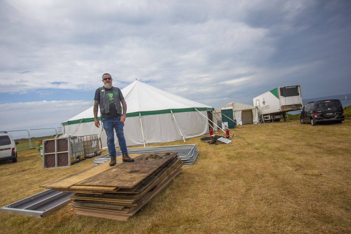 A man who has seen it all before, but ‘Ozzy’ Chris Chadwick, who heads the Greenman MCC organising team for Chaos, is delighted the festival can have bands and visitors from off-island again this year. (Picture by Peter Frankland, 30962385)