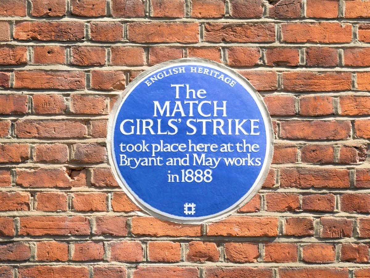 Match Girls’ Strike of 1888 commemorated with blue plaque in east London